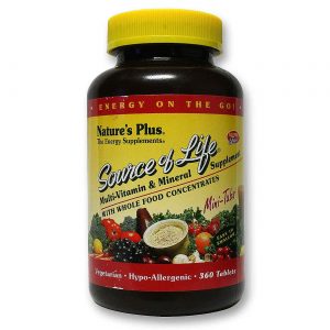 Nature's Plus, Fonte da Vida - Vitaminas e Minerais - 360 Comprimidos