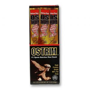 Proto Foods, Ostrim® Charque de Avestruz, Sabor Barbeque - Pacote Com 10 Unidades (420g Total)