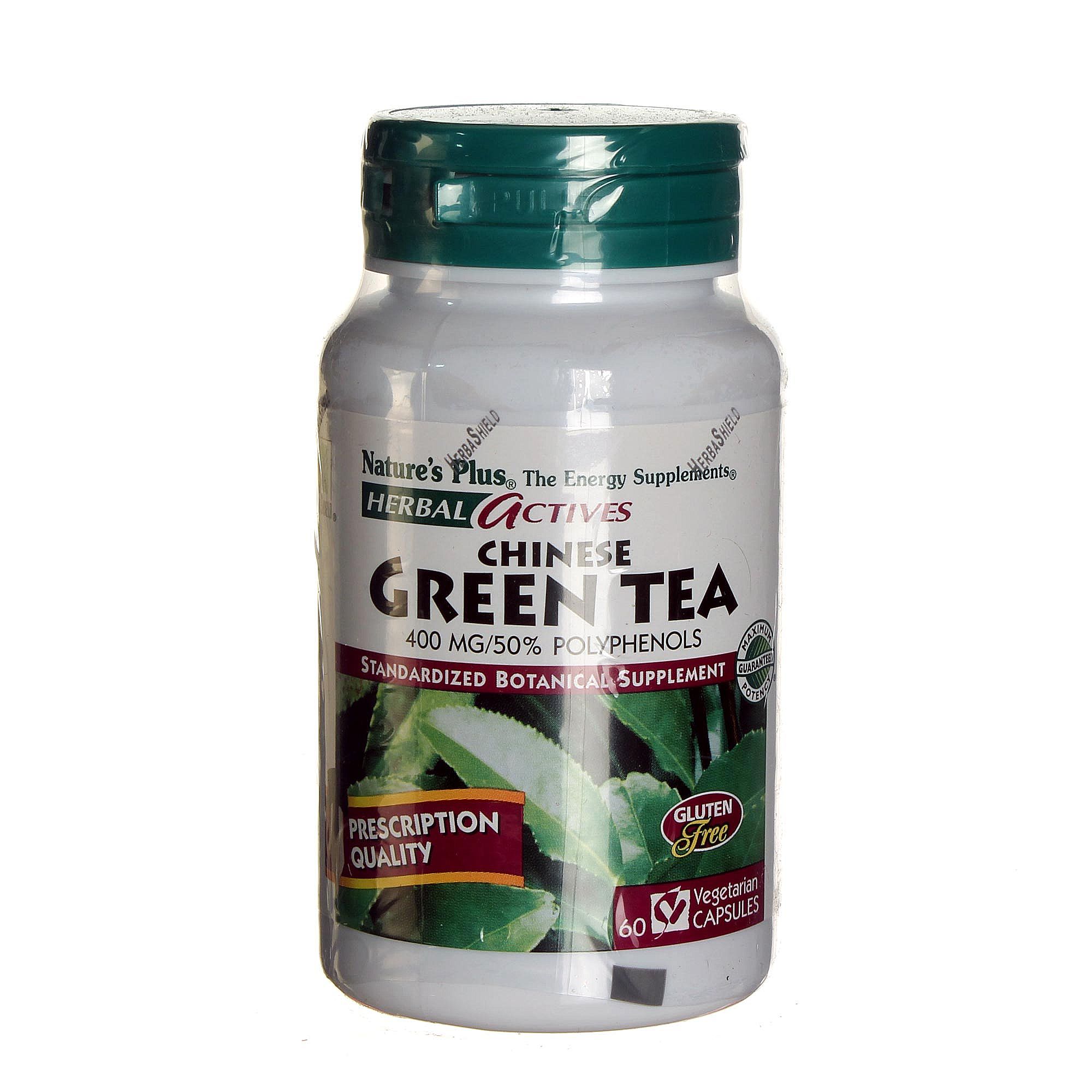 Nature's Plus, Chá Verde Chinês - 60 Cápsulas