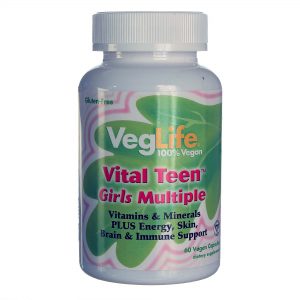 VegLife, Vital Teen™ Multivitamínico e Minerais para Meninas - 60 Cápsulas Vegetarianas