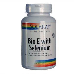 Solaray, Bio E® com Selênio - 60 Cápsulas