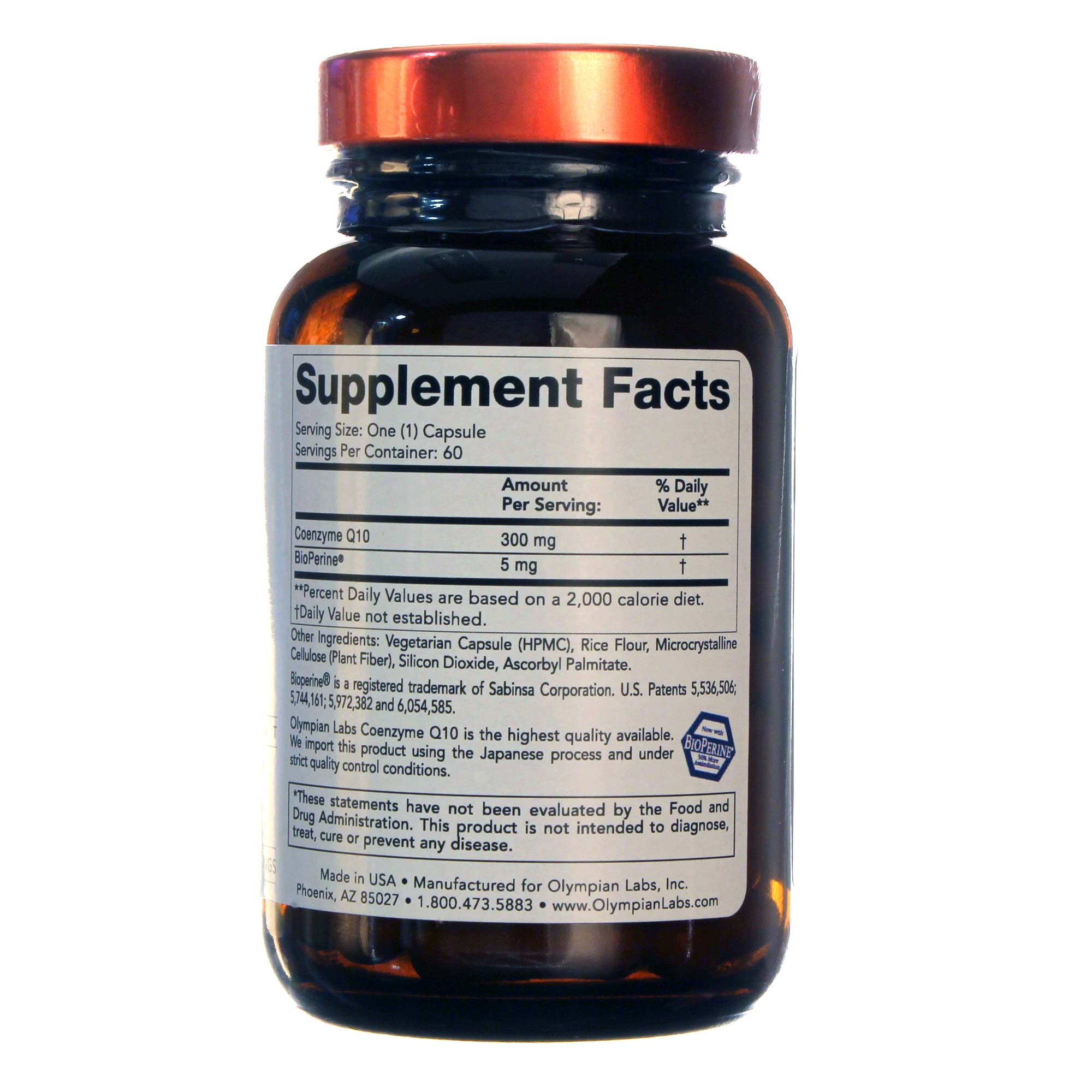 Olympian Labs, CoQ10 300 mg - 60 Cápsulas - Imagem 2
