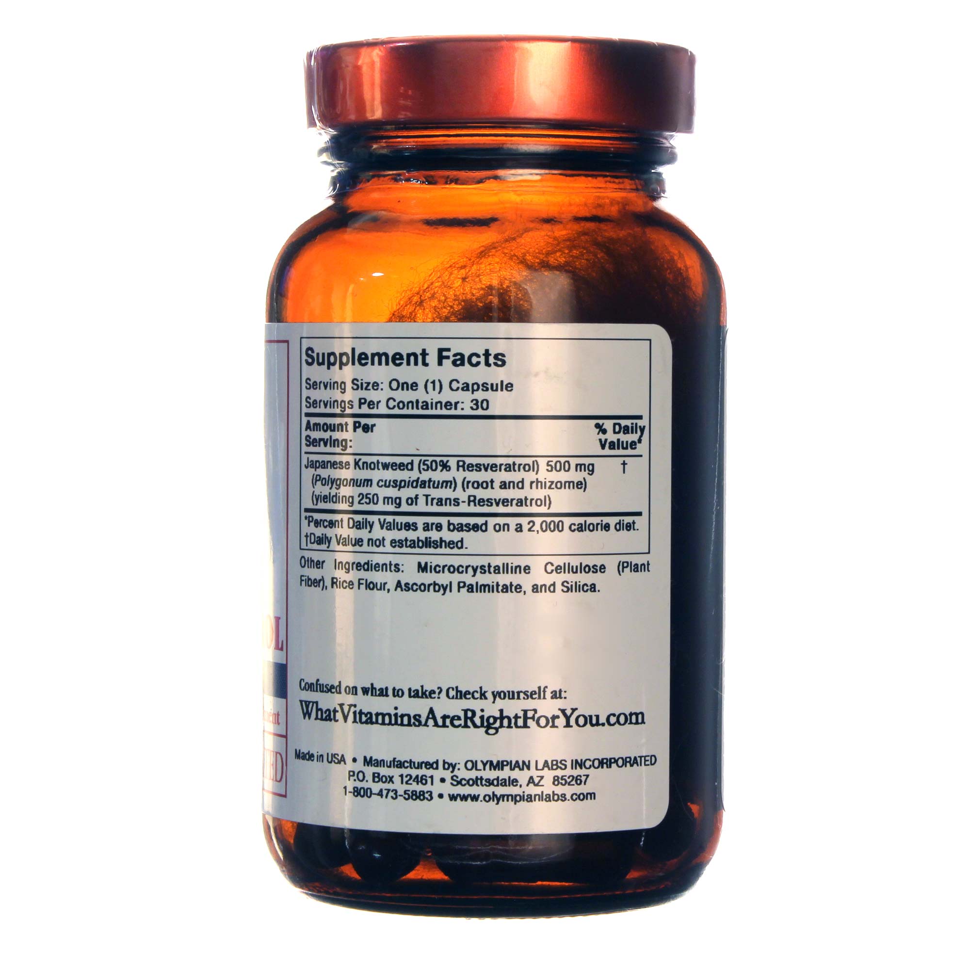 Olympian Labs, Trans-Resveratrol Clinical, Força Extra - 30 Cápsulas Vegetarianas - Imagem 2