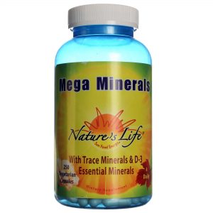 Nature's Life, Mega Minerais Com Ferro - 250 Cápsulas