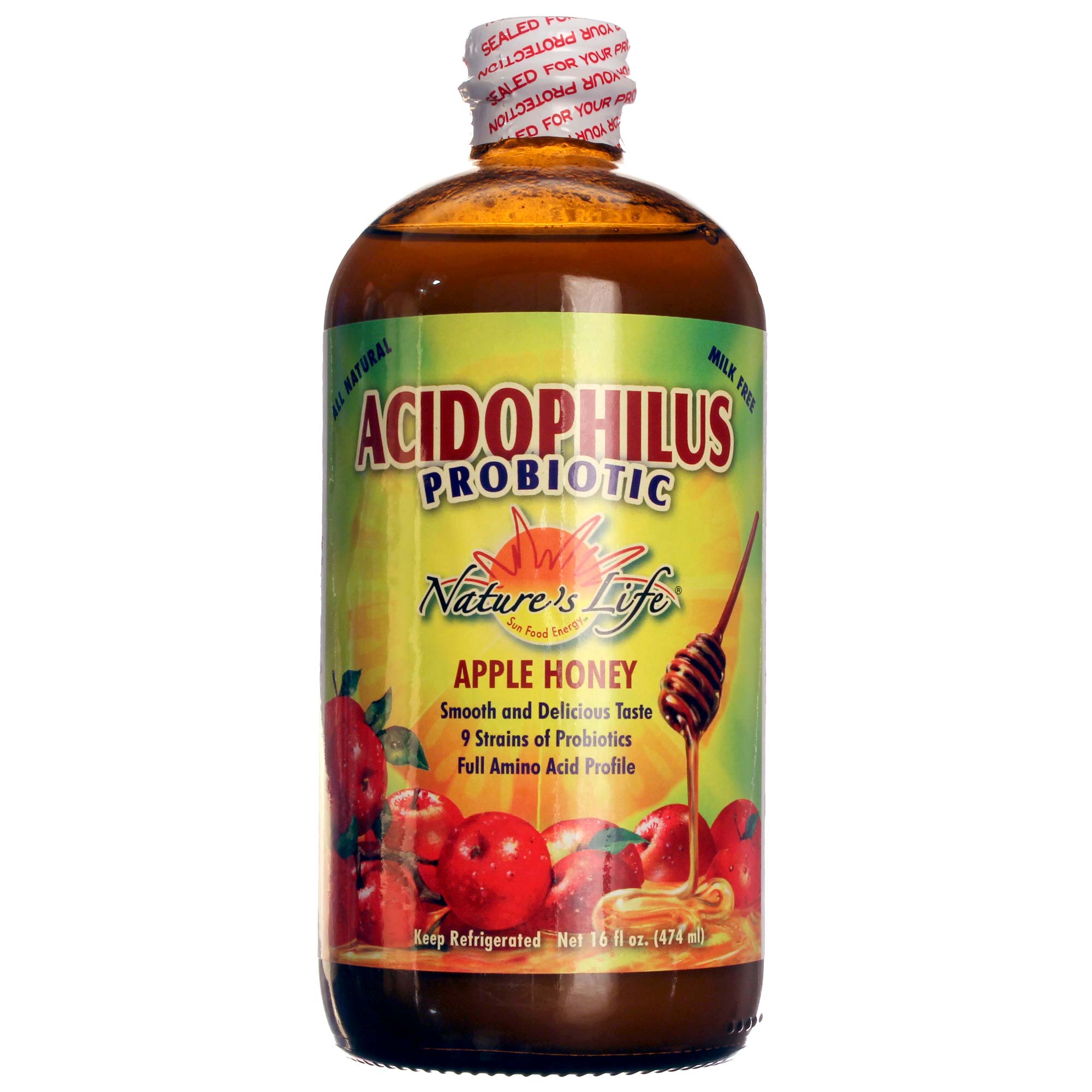 Nature's Life Soy-Based acidophilus Maçã Mel 16 fl oz