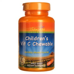 Thompson, Vitamina C mastigável para crianças - Sabor Laranja -100 Comprimidos