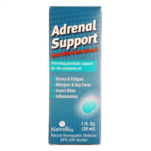 Natra-Bio, Suporte Adrenal Homeopática - Líquido e sem sabor - 1 oz (30mL)