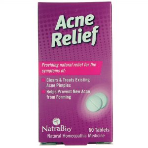 Acne Relief sem sabor Natra-Bio 60 Tabletes