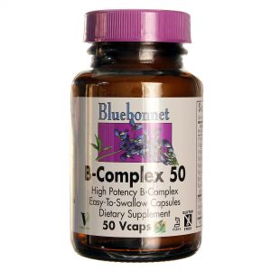 Bluebonnet Nutrition, B-Complexo 50 - 50 Cápsulas Vegetarianas