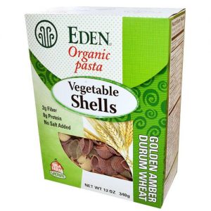 Eden Foods, Pasta Orgânica Conchas Vegetais - 340 g