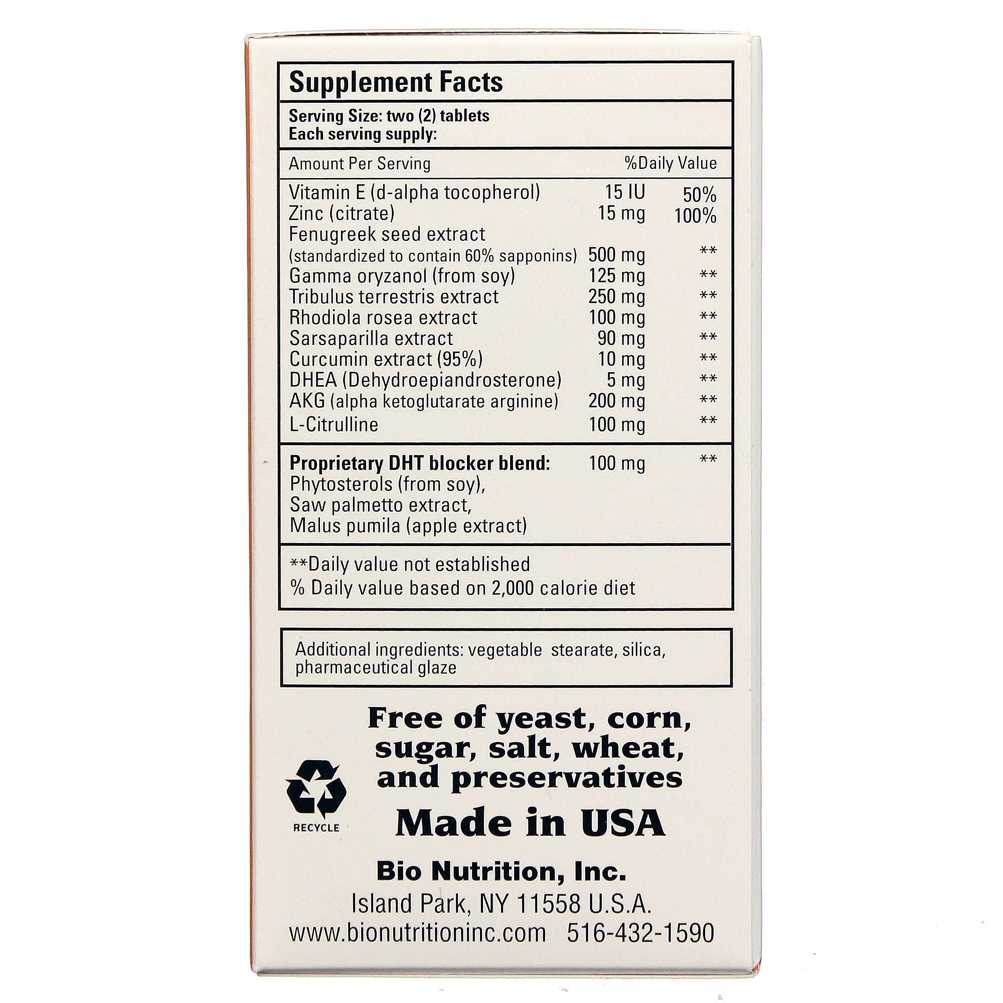 Bio Nutrition, Testosterona para Homens - 60 Tabletes - Imagem 2