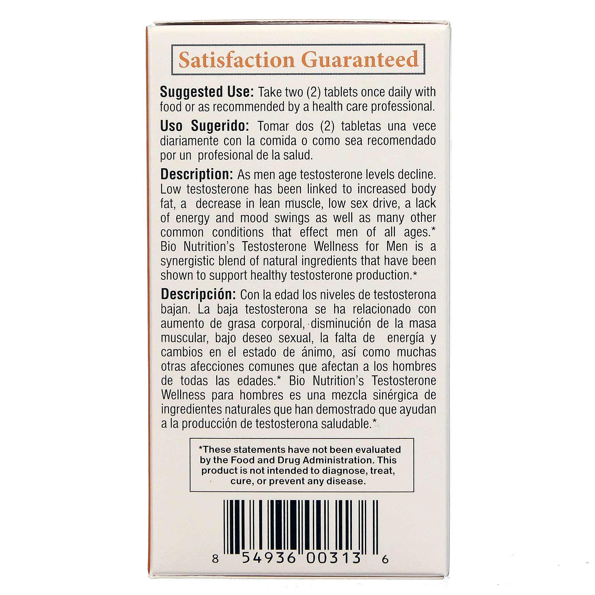 Bio Nutrition, Testosterona para Homens - 60 Tabletes - Imagem 3