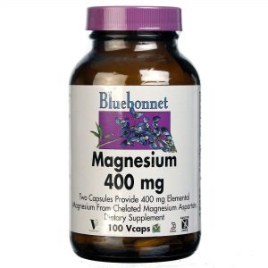 Bluebonnet Nutrition, Magnésio 400 mg - 100 Cápsulas Vegetarianas