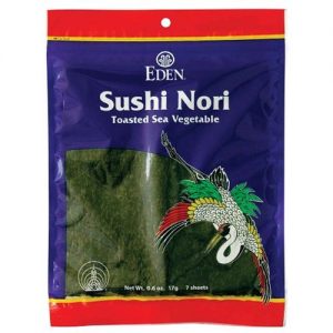 Eden Foods, Sushi Nori Vegetal Marinho - 0,6 oz (17g)
