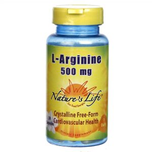 Nature's Life L-Arginina 500 mg 50 Cápsulas
