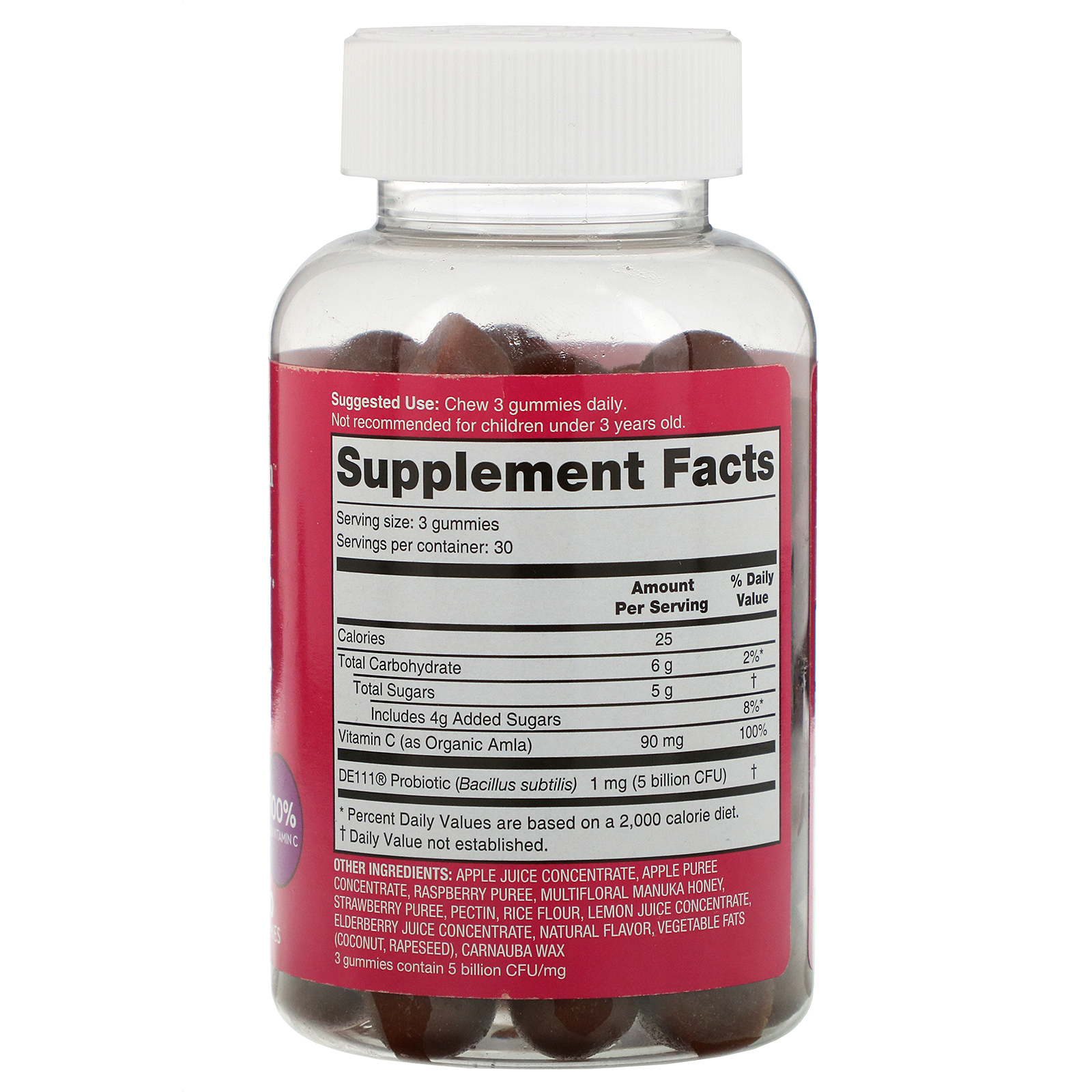 Wedderspoon, Manuka Honey, Immunity Gummies, Berry, 5 Billion CFU, 90 Gummies - Imagem 2