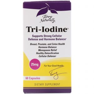 EuroPharma, Terry Naturally, Tri-iodo, 25 mg, 60 Cápsulas