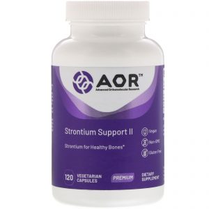 Advanced Orthomolecular Research AOR, Suporte de Estrôncio II, 120 Cápsulas Vegetarianas