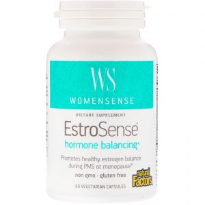 Natural Factors, WomenSense, EstroSense, Equilíbrio Hormonal, 60 Cápsulas Vegetarianas