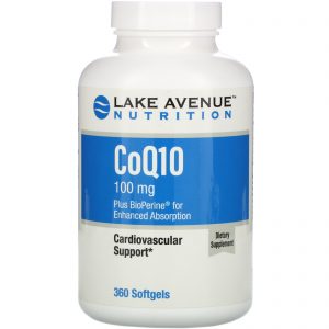Lake Avenue Nutrition, CoQ10 USP com Bioperine, 100 mg, 360 Cápsulas Gelatinosas