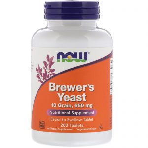 Now Foods, Levedura de Cerveja, 200 Comprimidos