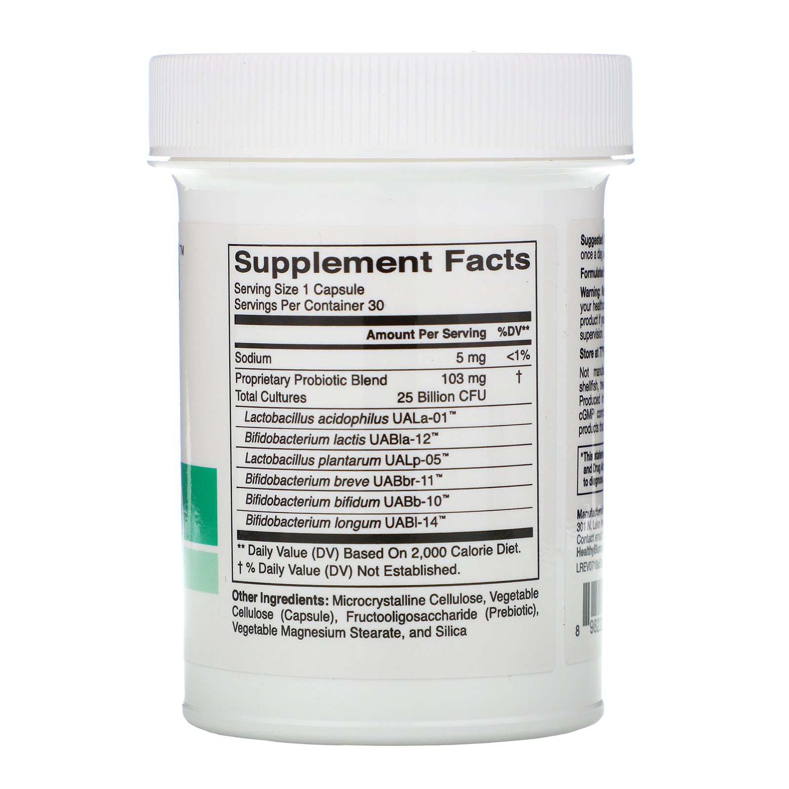 HealthyBiom, Adult 50+ Probiotics, 25 Billion CFU, 30 Veggie Capsules - Imagem 2