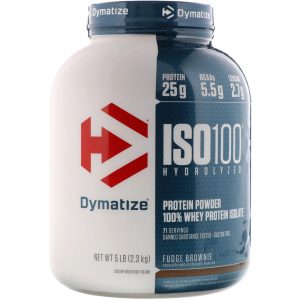 Dymatize Nutrition, ISO-100 Hidrolisado, 100% Whey Protein Isolado, Brownie Fudge, 5 lbs (2,27 kg)