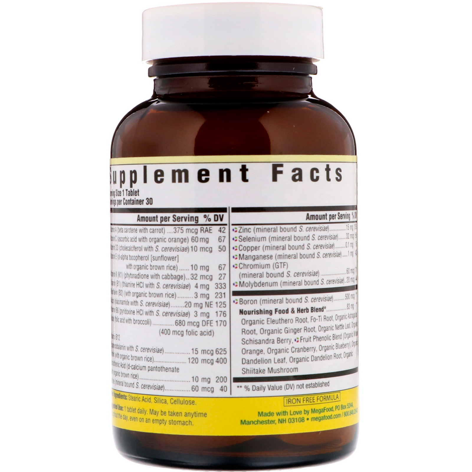 MegaFood, Men’s One Daily , 30 Tablets - Imagem 2
