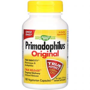 Nature's Way, Primadophilus, Original, Idade 12 e Acima, 5 bilhões de UFCs, 180 Cápsulas Vegetais