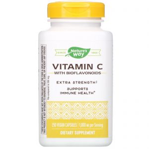 Nature's Way, Vitamina C com Bioflavonoides, 1.000 mg, 250 Cápsulas Veganas
