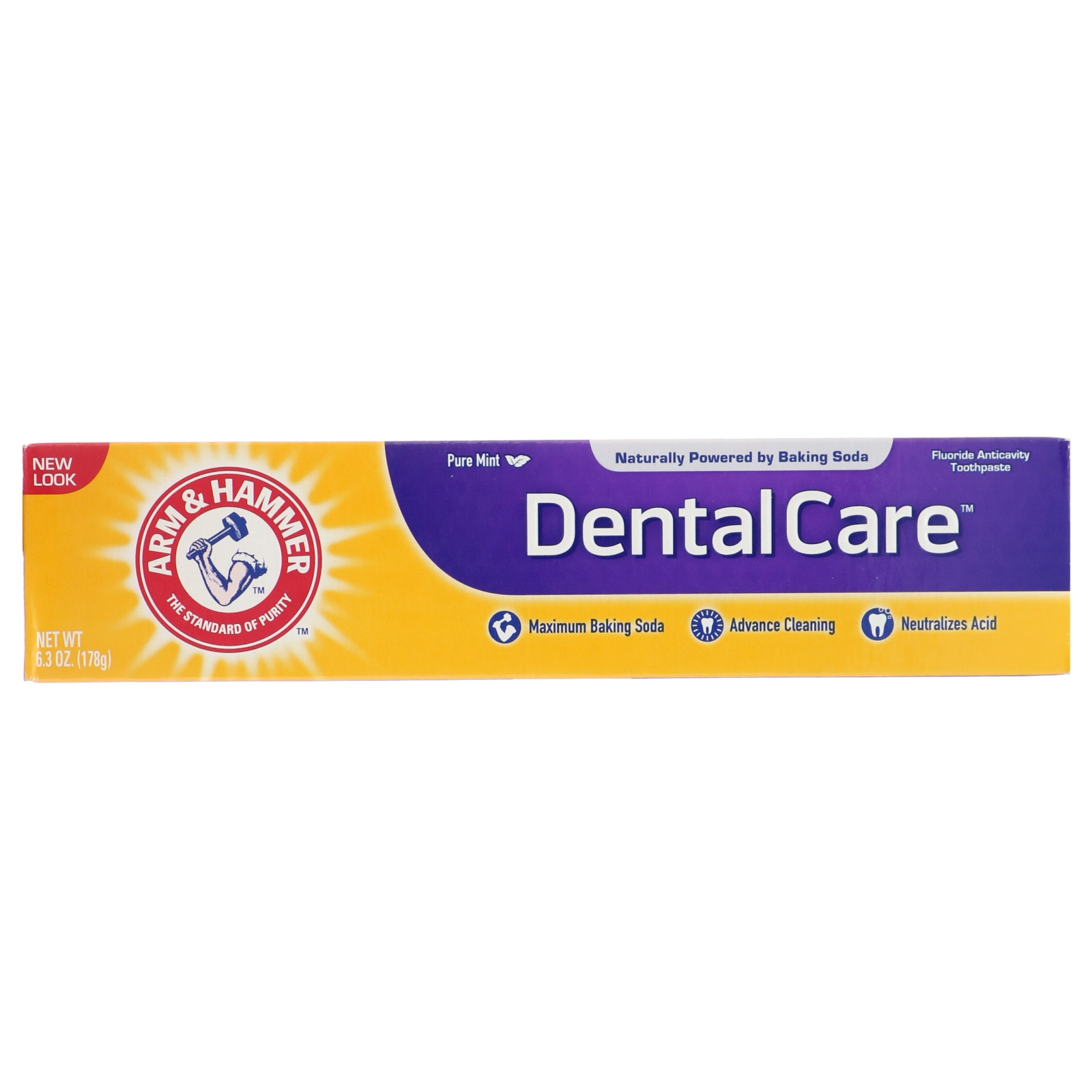 Arm & Hammer, Dental Care, Fluoride Anticavity Toothpaste, Pure Mint, 6.3 oz (178 g) - Imagem 2