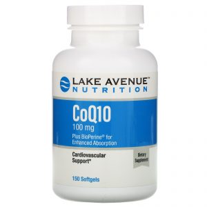 Lake Avenue Nutrition, CoQ10 USP com Bioperine, 100 mg, 150 Cápsulas Gelatinosas
