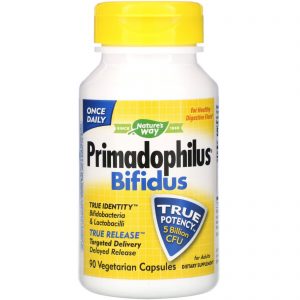 Nature's Way, Primadophilus, Bifidus, Para Adultos, 5 Bilhões de CFU, 90 Cápsulas Vegetais