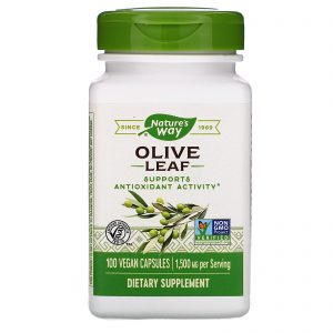 Nature's Way, Folha de Oliveira, 1.500 mg, 100 Cápsulas Veganas