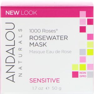 Andalou Naturals, 1000 Roses, Máscara de Água de Rosas, Sensível, 50 g (1,7 oz)