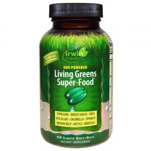 Irwin Naturals, Verdes Vivos Super-Food™ - 60 Cápsulas em Gel Líquido