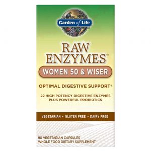 Garden of Life, Enzimas RAW para Mulheres Acima de 50 - 90 Cápsulas Vegetarianas