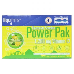 Trace Minerals Research Eletrólito Stamina Power Pak Limão Lima 32-8,9 g Pacotes