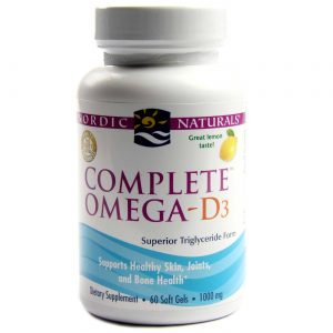 Nordic Naturals, Omega-D3 Completo 1000mg - Sabor Limão - 60 Cápsulas em Gel