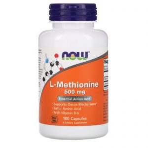 Now Foods, L- Metionina, 500 mg, 100 Cápsulas