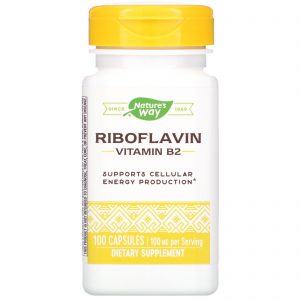 Nature's Way, Vitamina B2, 100 mg, 100 Cápsulas