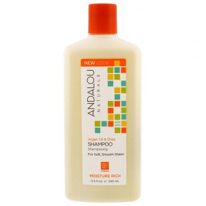 Andalou Naturals, Shampoo Hidratante Rico em Argan e Manteiga de Karité - 340 ml