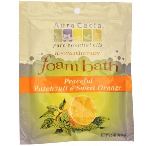 Aura Cacia, Espuma de Banho Patchouli & Laranja - 70,9 g