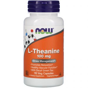 Now Foods, L-Teanina, 100 mg, 90 Cápsulas de Vegetarianas