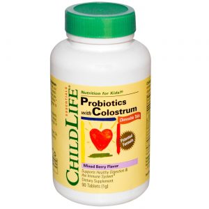 ChildLife, Probióticos mais Colostro - 90 Comprimidos Mastigáveis