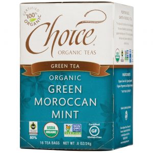 Choice Organic Teas Chá de hortelã marroquino OG2 Grn 16bag
