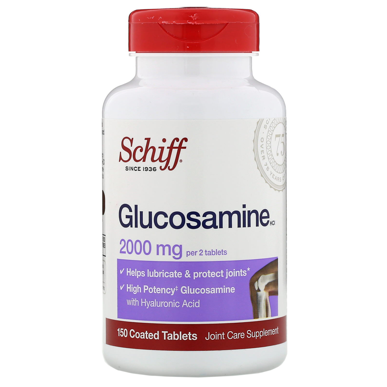 Schiff, Glucosamina, 2000 mg, 150 Comprimidos Revestidos