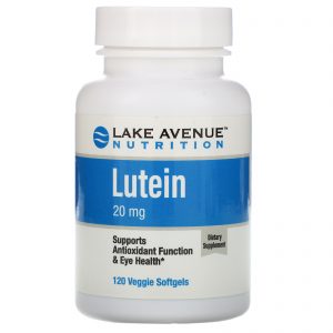 Lake Avenue Nutrition, Luteína, 20 mg, 120 Cápsulas Gelatinosas Vegetais