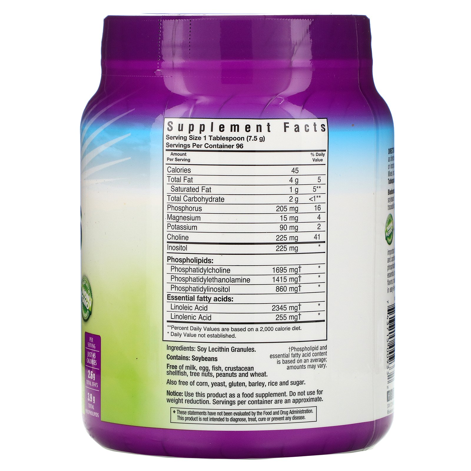 Bluebonnet Nutrition, Super Terra, Grânulos de Lecitina, 25,4 oz (720 g) - Imagem 2