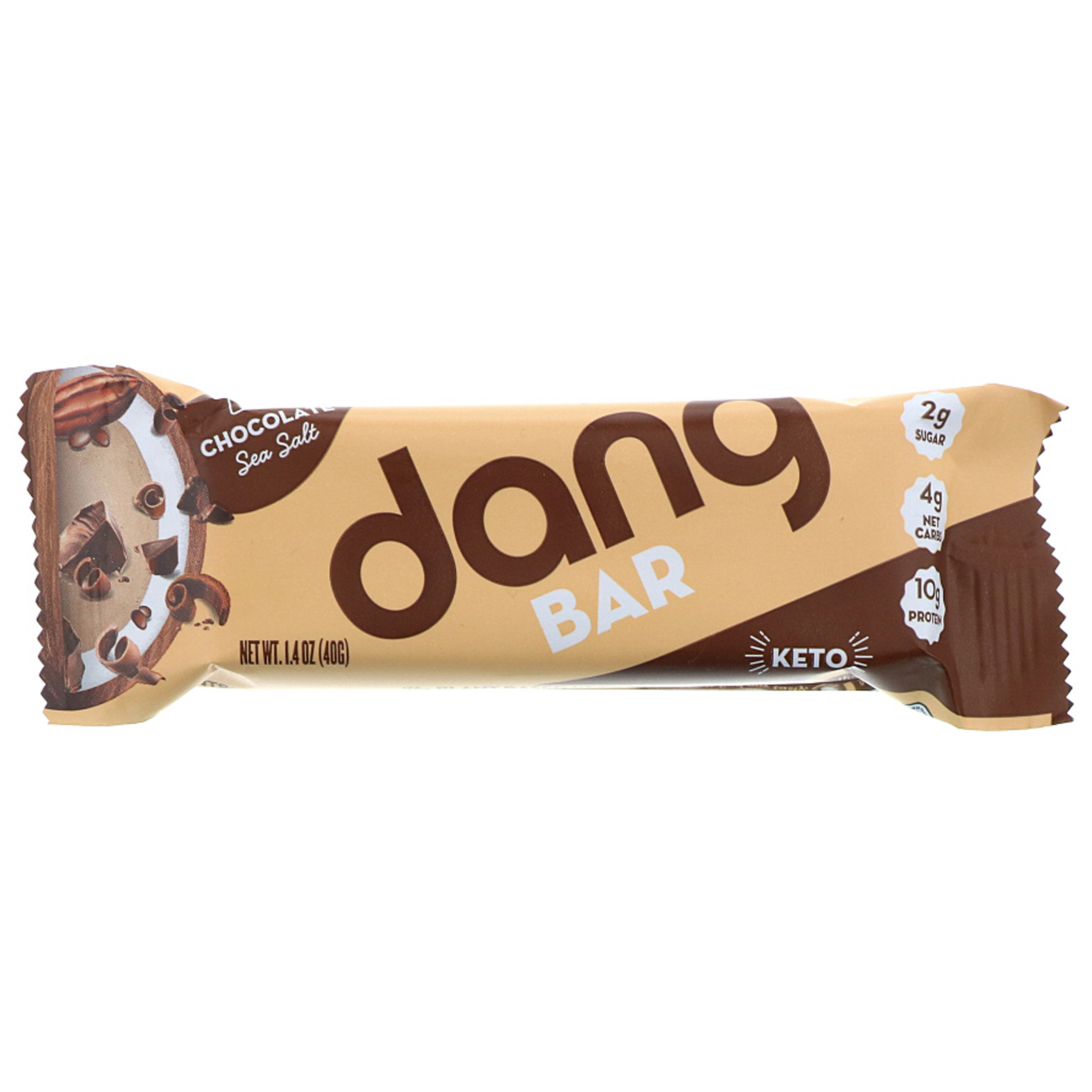 Dang, Keto Bar, Sal Marinho com Chocolate, 12 Barras, 40 g (1,4 oz) Cada - Imagem 4